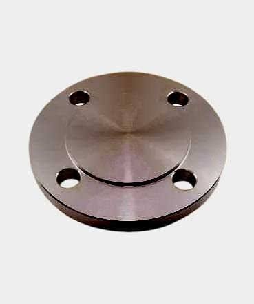 Bronze blind flange, a solid disc with four bolt holes and a machined gasket face